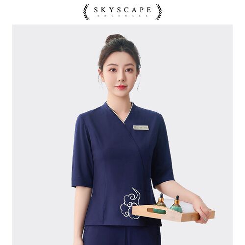 新款高端足浴技师工作服spa气质套J装新款采耳足疗按摩秋冬女