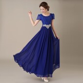 新款 大合唱演出服女长裙红歌比赛显瘦朗诵晚N会礼服合唱团爱国表