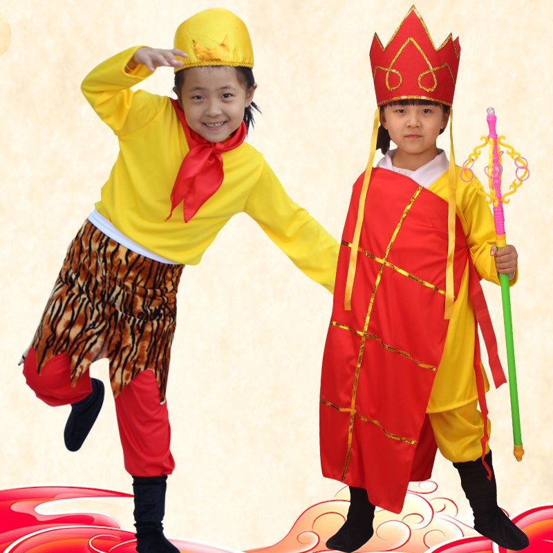 新选儿童西游记cos服装唐僧演出服孙悟空猪八戒S沙僧幼儿园大圣表