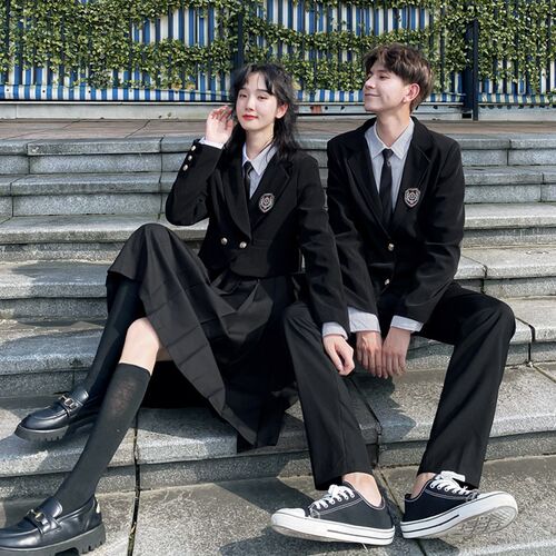 新选班服学院风初中高中小学v生韩版DK制服大合唱演出服装毕业照
