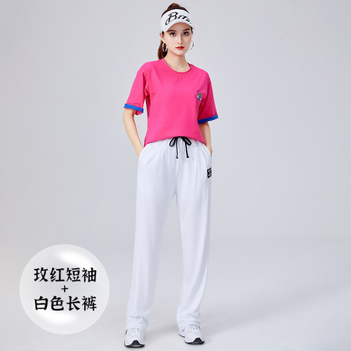 新款广场舞新款服装杨丽萍运动套装夏F季宽松网红曳步舞团体跳舞
