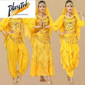 精选印度舞蹈服装表演出服套装女装成人新款民族风新疆舞裙肚皮舞