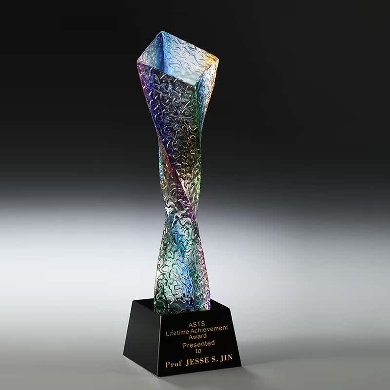 优选水晶奖杯定做彩色奖杯v定制优秀员工颁奖比赛琉璃奖杯商务纪,个性定制/设计服务/DIY,奖杯/奖章/奖状/证书定制,淘宝优惠券,粉丝福利购,淘宝优惠卷