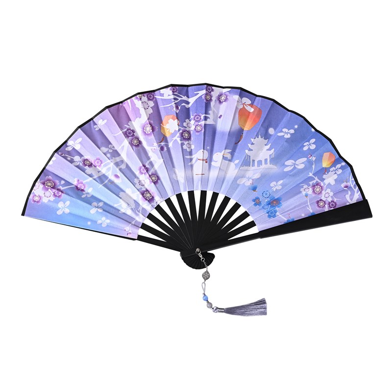 折叠扇子古风折扇男生龙学生霸气黑色双面夏季塑料扇新款厂家