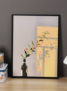 北欧简约装饰相框画家居软装办公背景壁饰画餐馆咖啡馆艺术装饰画