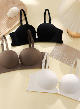 【硅胶无肩带A339】抹胸防走光侧收副乳无痕聚拢上托内衣性感少女