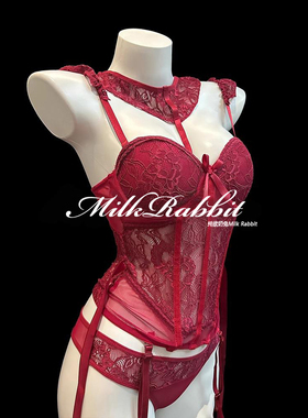 Cy奶兔「法式情调」圣诞节战衣魅魔战袍诱惑内搭制服红色qqny内衣