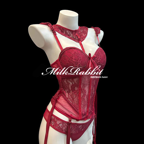 Cy奶兔「法式情调」圣诞节战衣魅魔战袍诱惑内搭制服红色qqny内衣
