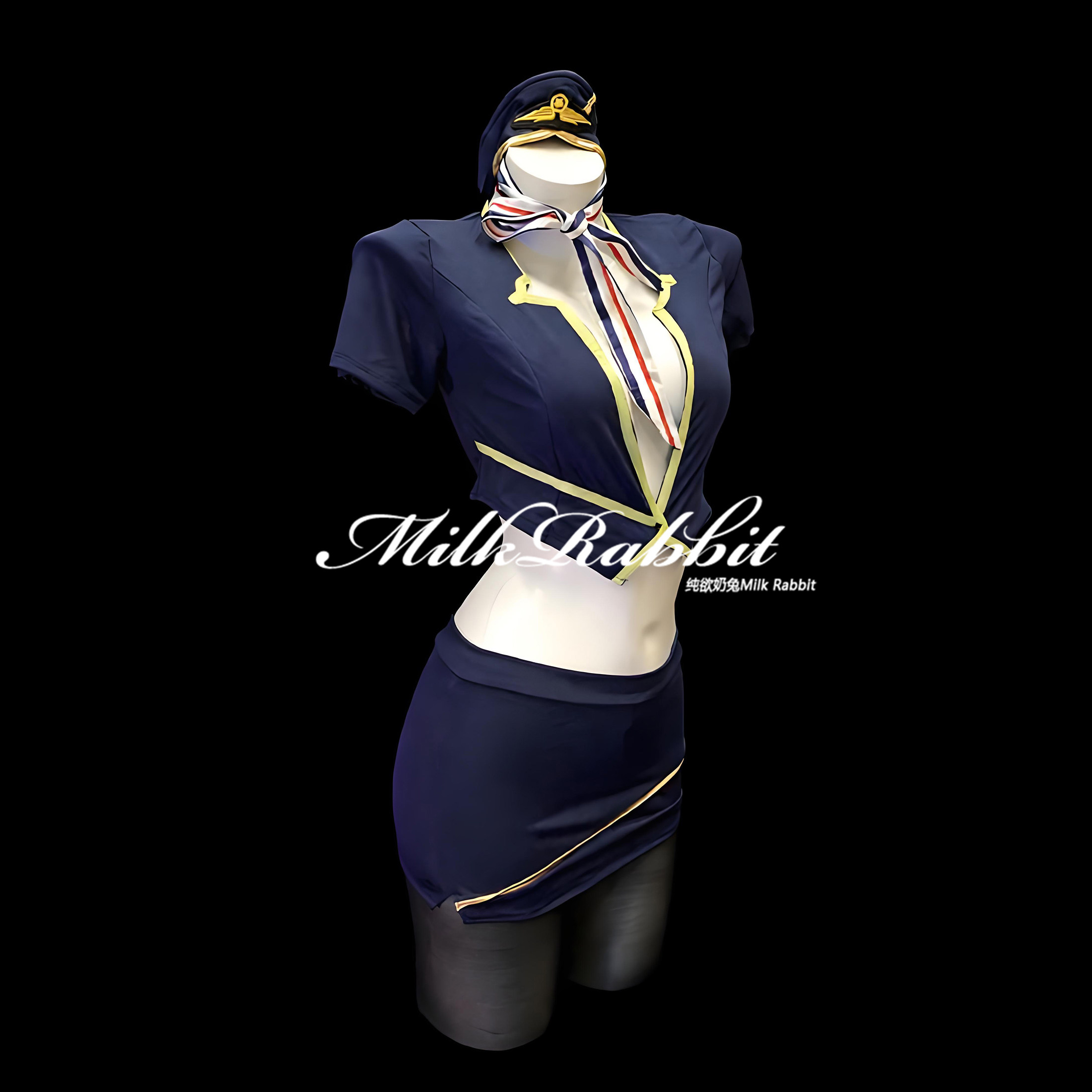 Cy奶兔「空中御姐」性感职业装角色扮演cosplay空姐制服qqny内衣