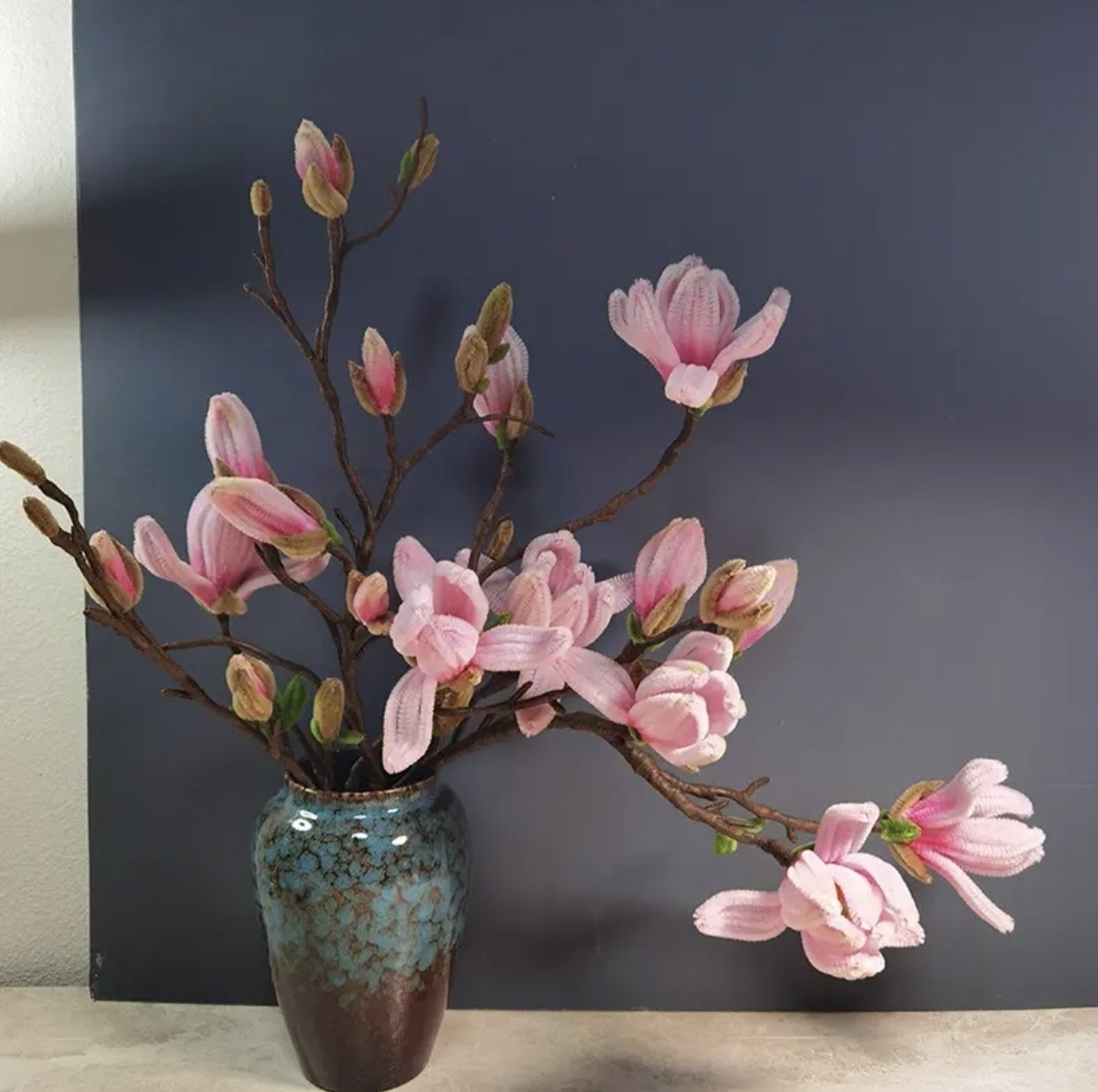 扭扭棒玉兰花花束材料包纯手工制作diy乔迁礼物卧室摆件中式国潮