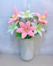 扭扭棒花束手工diy材料包郁金香百合玫瑰向日葵毛根条成品