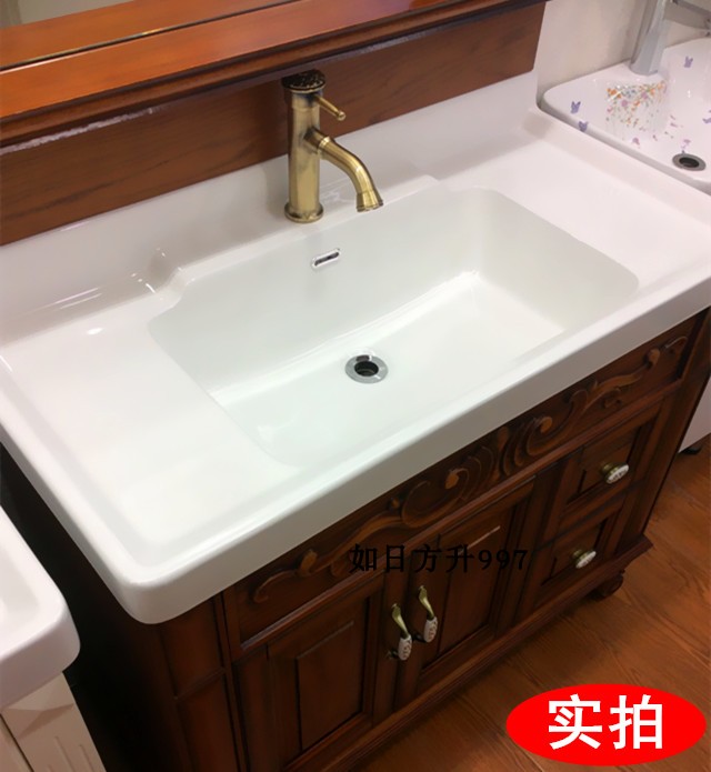 陶瓷洗脸盆洗手盆池台上盆一体盆