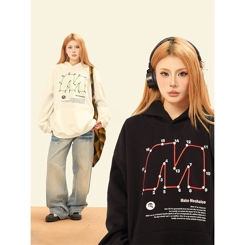 OPUP美式复古宽松版型连帽外套