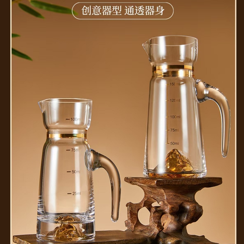 baer水晶玻璃白酒分酒器二两刻度