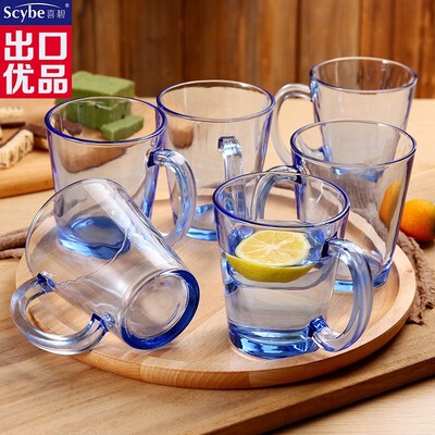 玻璃杯带把耐热泡茶杯啤酒杯水杯
