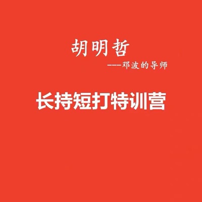 期货高手邓波的导师胡明哲黑马长持短打训练营视频课程