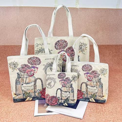 瓶中花图案双面加金丝带拉链