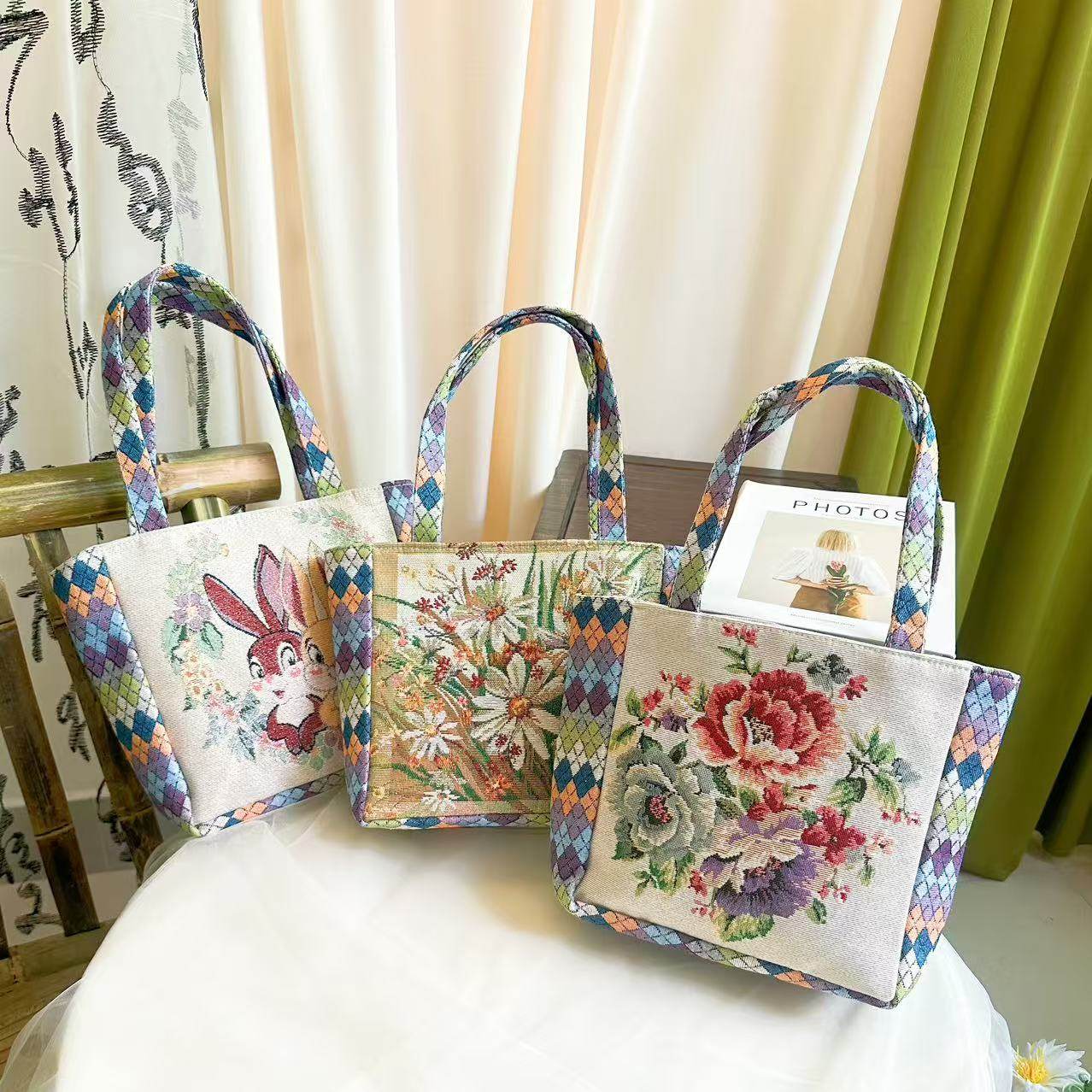 时尚双面金丝刺绣帆布包大容量单肩包手提包精致时尚小手拎包便携,箱包皮具/热销女包/男包,手拿包,淘宝优惠券,粉丝福利购,淘宝优惠卷