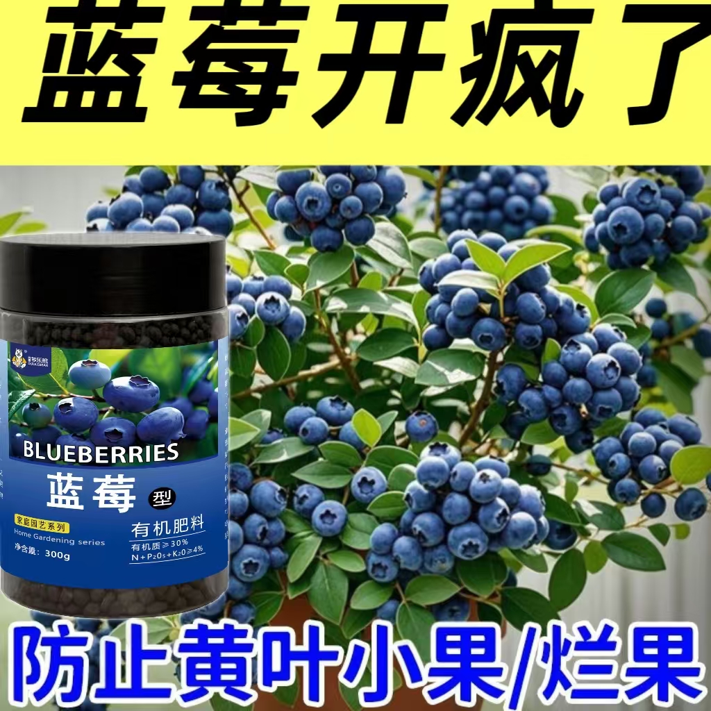 蓝莓专用肥蓝莓树颗粒肥料果苗盆栽有机肥酸性缓释肥硫酸钾复合肥
