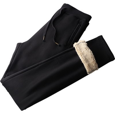 羊羔绒裤子男冬季加绒加厚