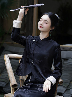 高端新中式上衣国风禅服茶服套装
