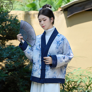 禅意佛系高端女装汉服女士唐装女中国风棉袄2025新款冬装茶服禅服