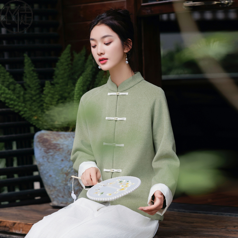 改良唐装佛系茶服外套
