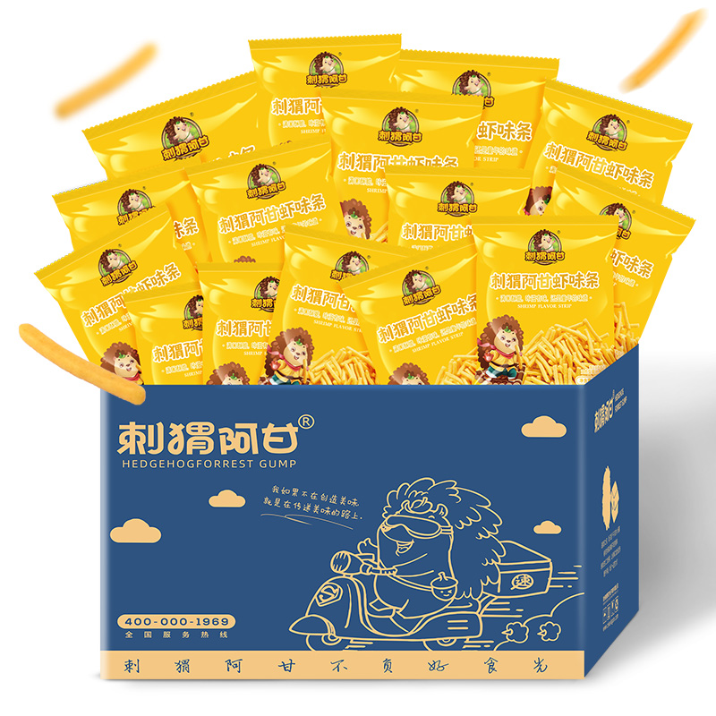 刺猬阿甘虾味条16g*30包