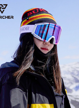 CHERCHER滑雪镜变色男女双层柱面高清防雾登山护目镜可卡近视CS2