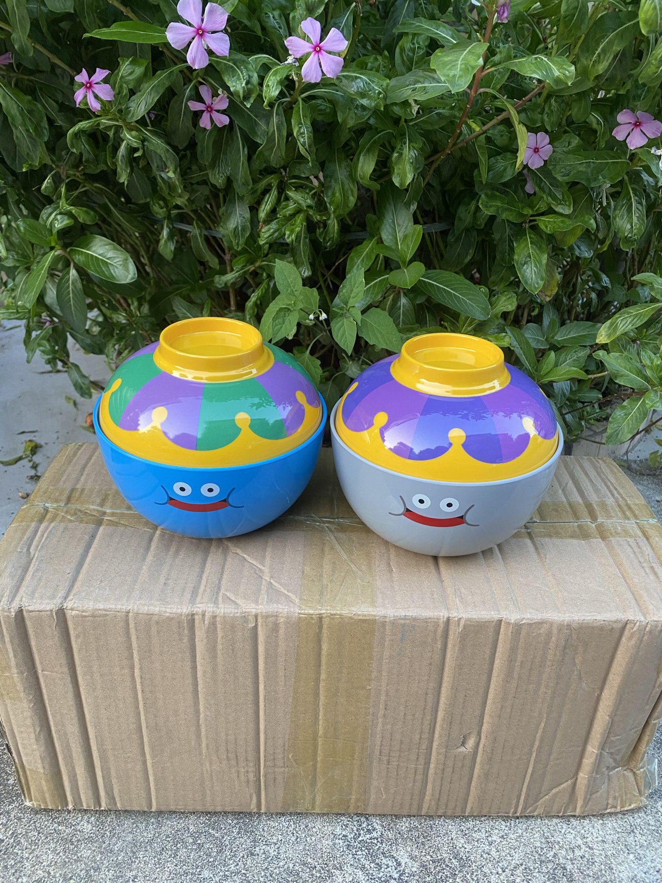 少女心卡通密胺饭碗可爱学生餐具保鲜碗泡面碗便当盒史莱姆有彩盒
