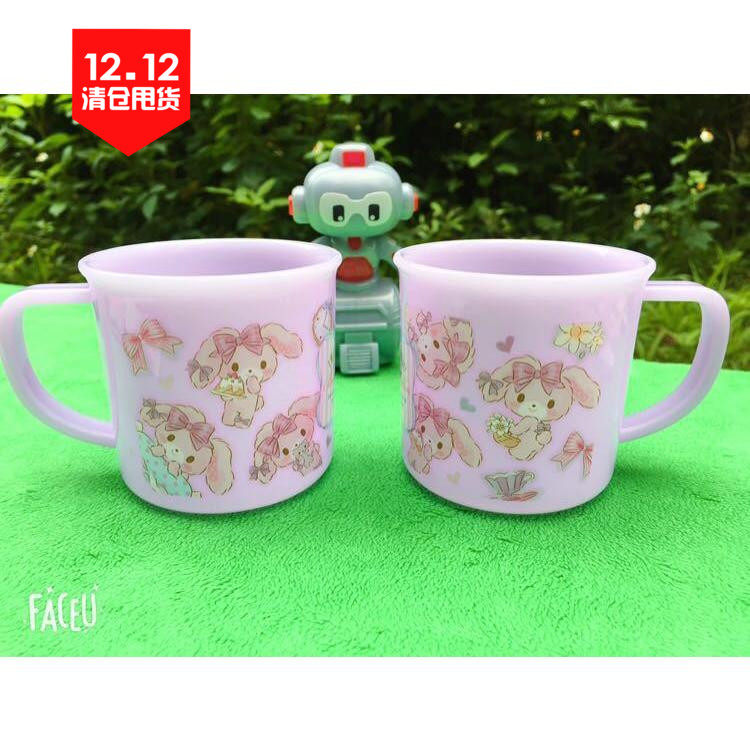 日单2017款蹦蹦兔波波兔MELODY勺子塑料卡通漱口杯水杯咖啡杯子