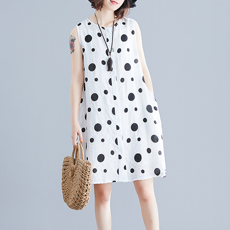 無袖棉麻連衣裙女夏季2019新款小個子海邊度假沙灘裙寬松娃娃裙子在類目 女裝/女士精品, 时尚防晒服中 - 來自Buy2taobao.com提供專業的淘寶代購服務