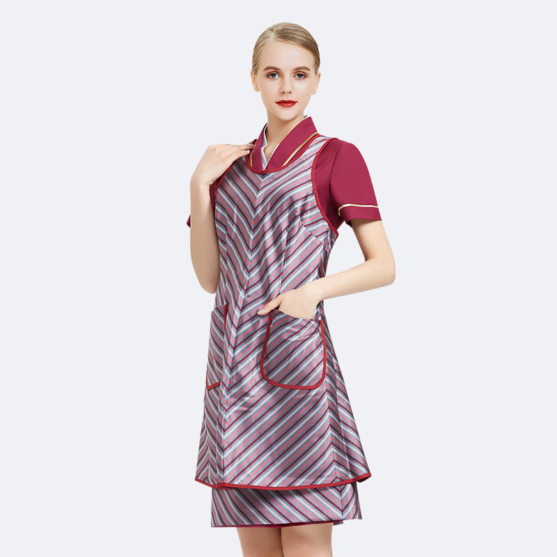 空姐制服夏天厨房专用肩带式围裙女酒店服务员餐饮厨师工作服南航