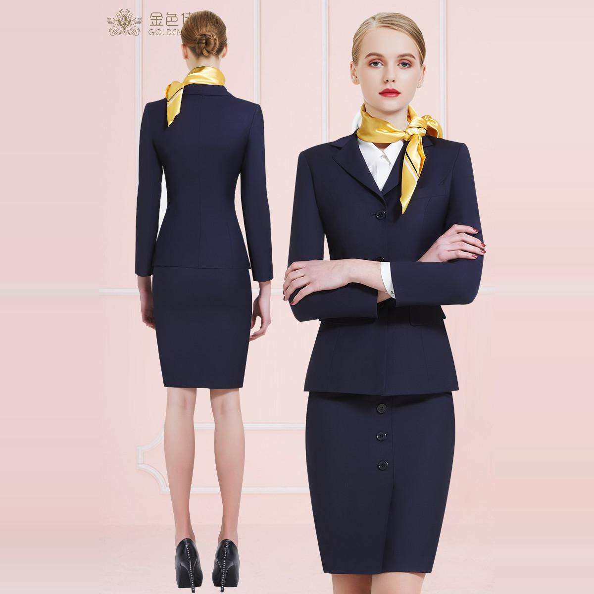 航空制服职业套装置业顾问女装迎宾店长西装工作服西装裙