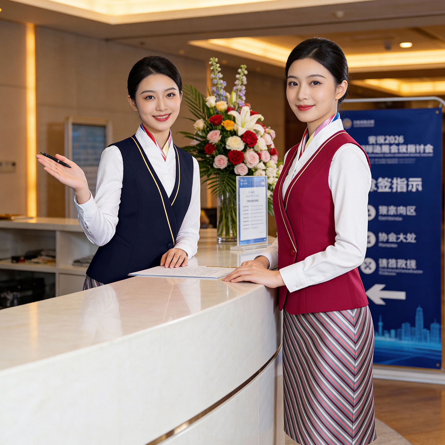 南航空姐制服夏马甲西裙外套女裤空乘前台餐饮服务员会务套装工服