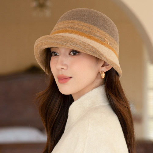 香雪羽秀渔夫帽休闲女秋冬