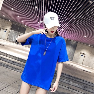 下衣失踪t恤短袖女2025夏季新款韩系穿搭宽松中长款半袖纯棉上衣
