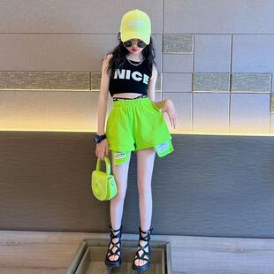 女童套装夏装2026新款潮流儿童洋气休闲短裤中大童背心夏款两件套