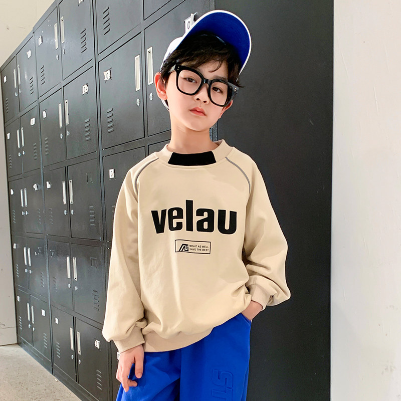 童装男童卫衣春秋2021新款洋气韩版中大儿童休闲秋装圆领上衣潮装在类目 童装/婴儿装/亲子装, 卫衣/绒衫中 - 来自Buy2taobao.com提供专业的淘宝代购服务