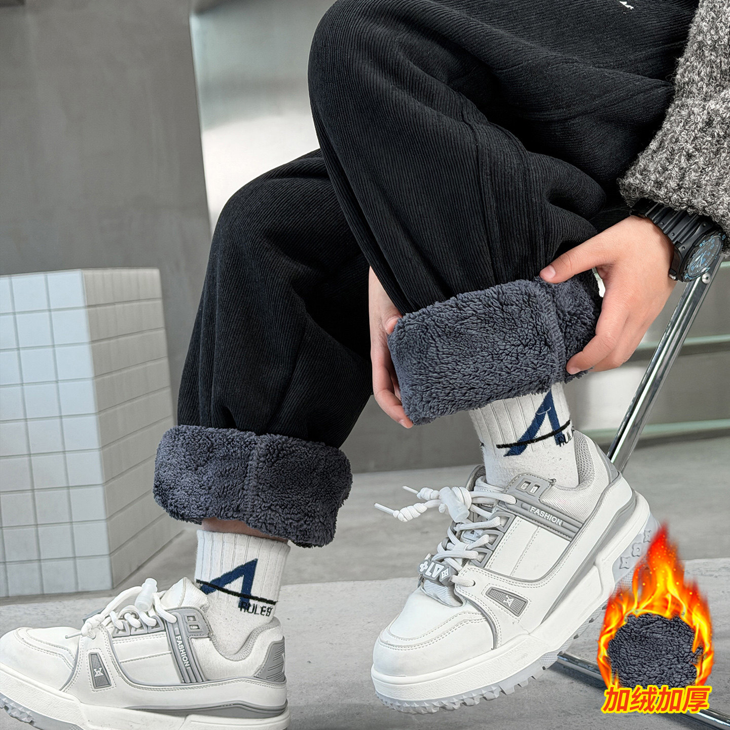 儿童男童冬季裤子2025新款羊羔毛裤保暖秋冬装帅气灯芯绒休闲棉裤,童装/婴儿装/亲子装,裤子,淘宝优惠券,粉丝福利购,淘宝优惠卷