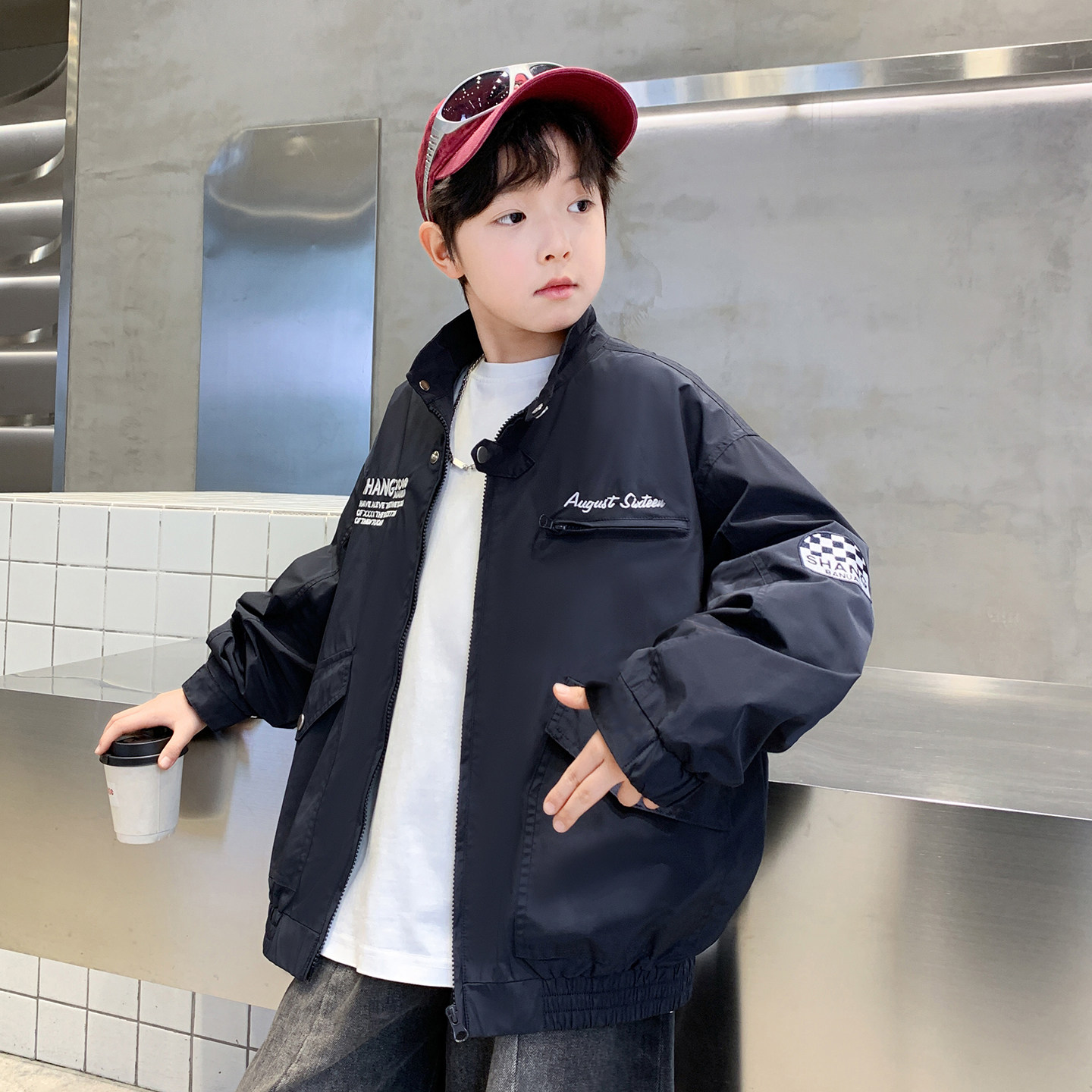 男童春装棒球服外套2026新款洋气中大童美式复古帅酷飞行夹克潮装,童装/婴儿装/亲子装,普通外套,淘宝优惠券,粉丝福利购,淘宝优惠卷