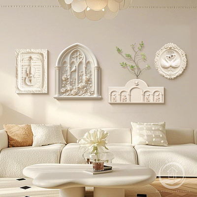 法式奶油风客厅装饰画高级感沙发背景墙挂画小众艺术卧室床头壁画