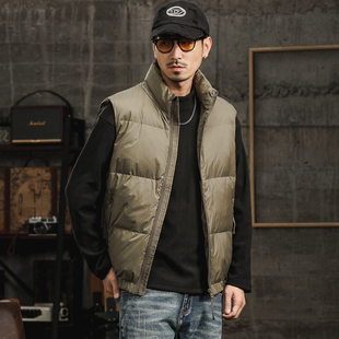 羽绒服男马甲男款2025新款工装保暖冬季90鸭绒男士外套秋冬大码潮