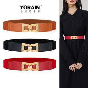 饰皮带黑色 弹力收腰装 松紧腰带配饰女款 配裙子腰封2026正流行新款