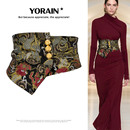 饰束腰连衣裙配饰加宽 云锦装 国风新中式 腰封配裙子大衣腰带女新款