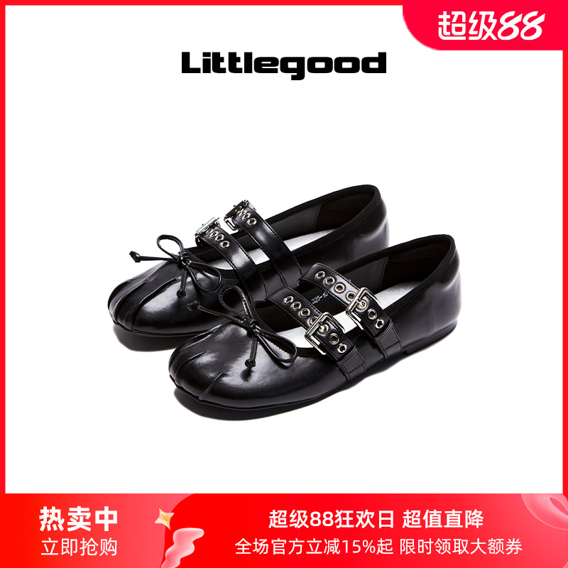 littlegood蝴蝶结玛丽珍鞋