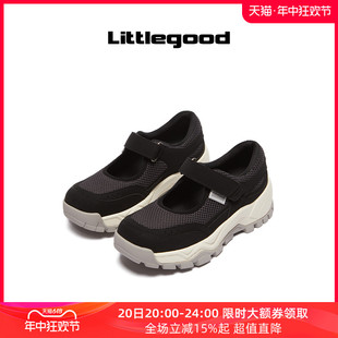 女2024新款 新品 littlegood复古休闲鞋 厚底百搭学院运动鞋