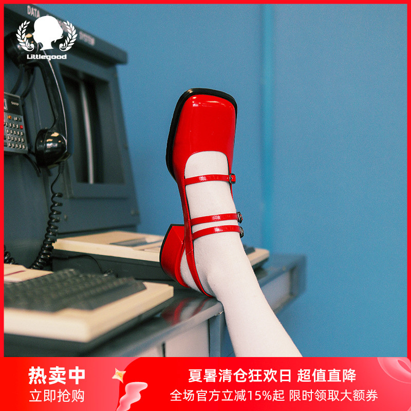 littlegood仙女风甜美玛丽珍鞋
