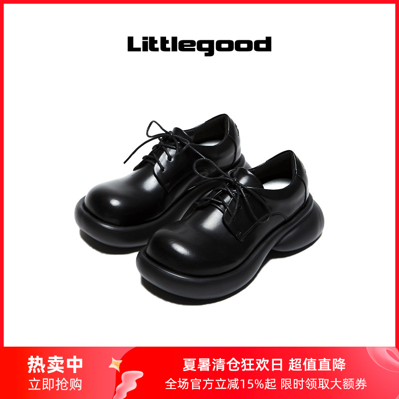 【春季新品】littlegood日系小皮鞋女2025新款平跟圆头学院风单鞋
