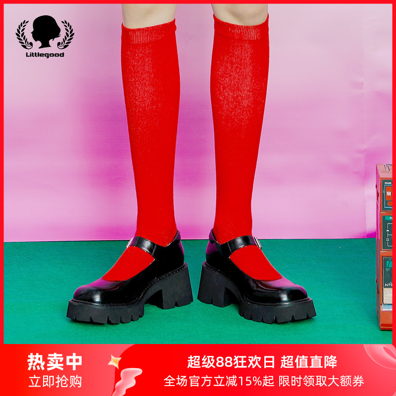 littlegood日系学院风玛丽珍鞋